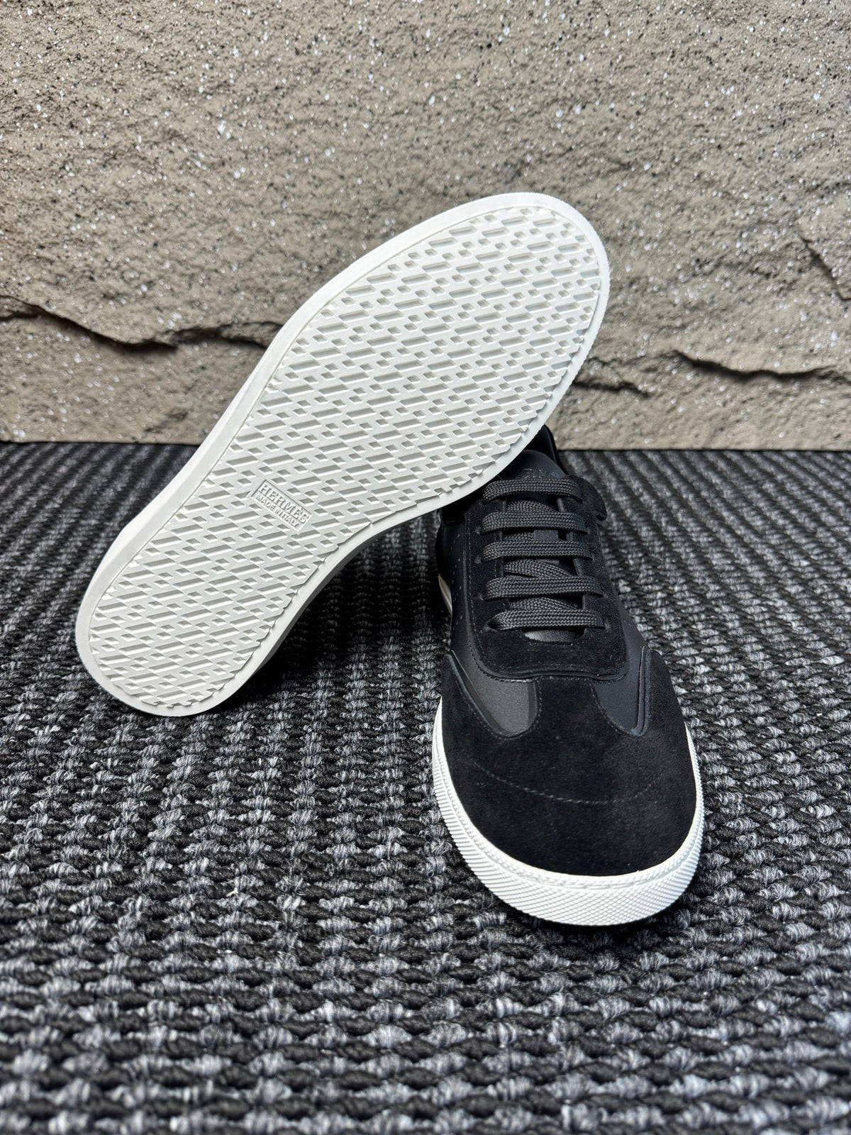 Hermès Laser-Punched H Nappa Calfskin Sneakers