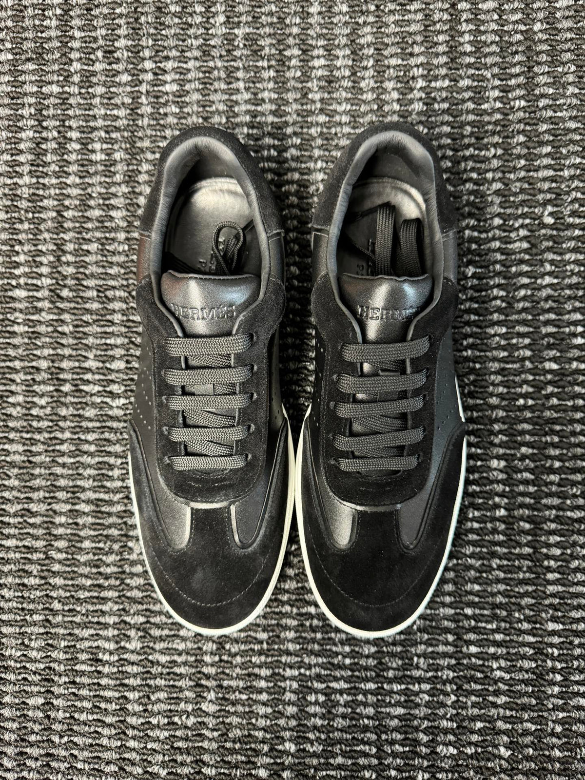 Hermès Laser-Punched H Nappa Calfskin Sneakers