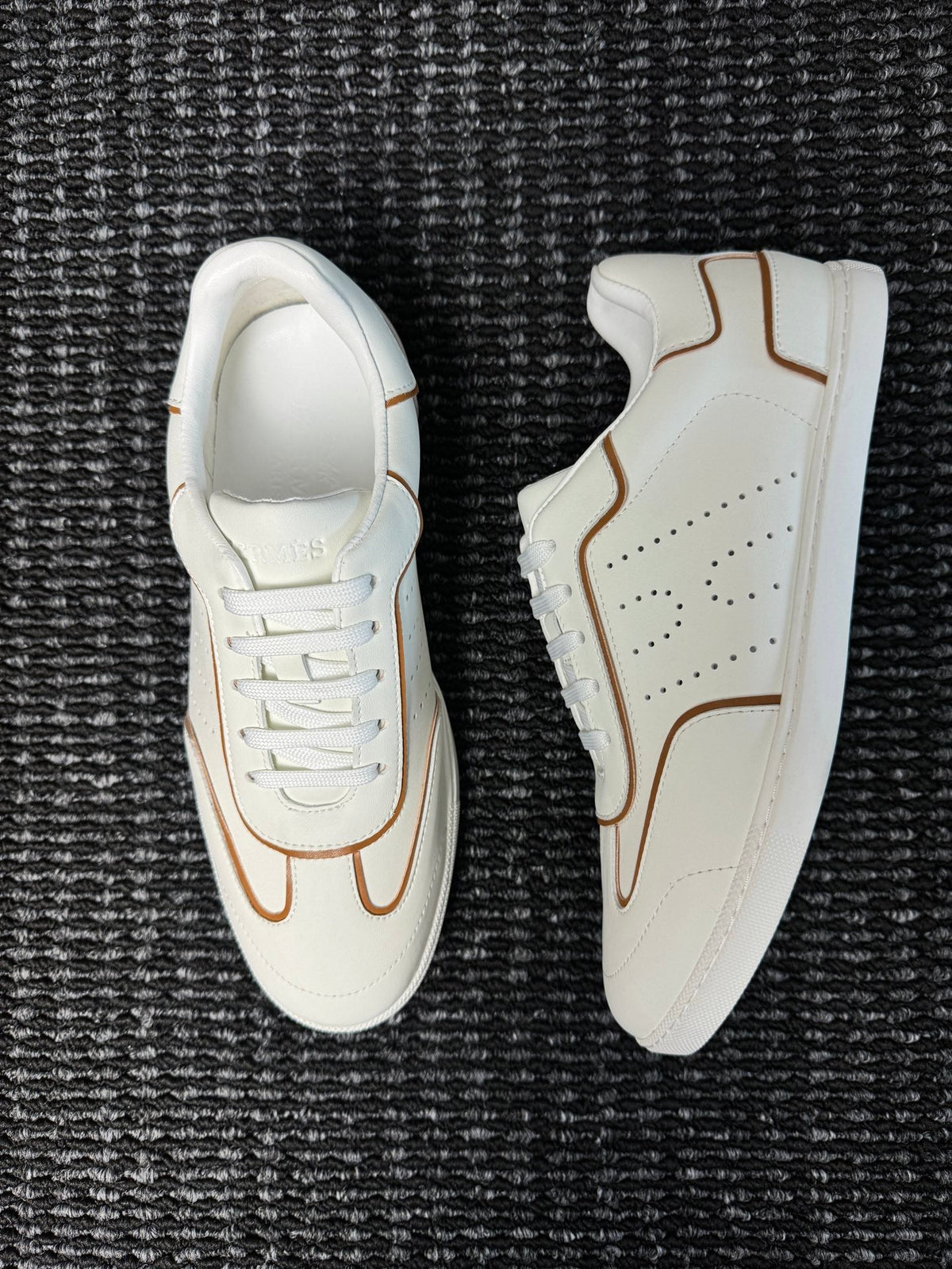 Hermès Laser-Punched H Nappa Calfskin Sneakers