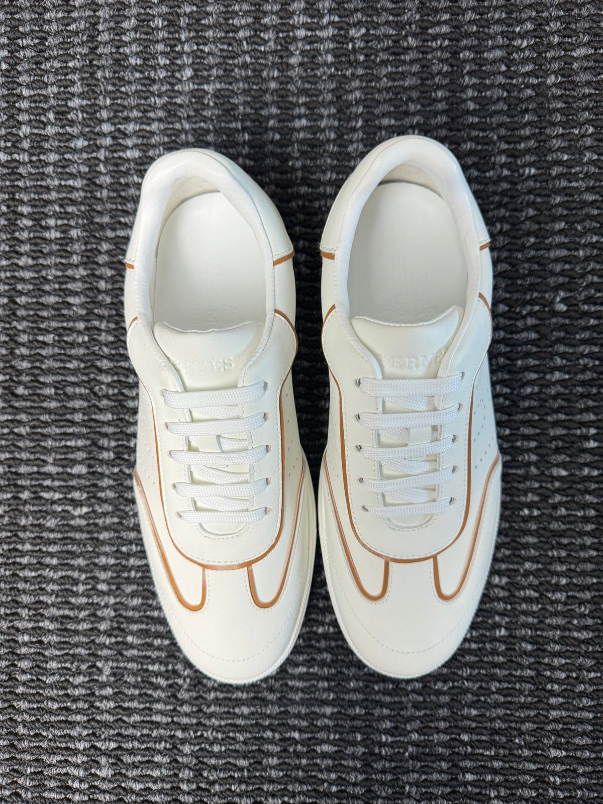 Hermès Laser-Punched H Nappa Calfskin Sneakers