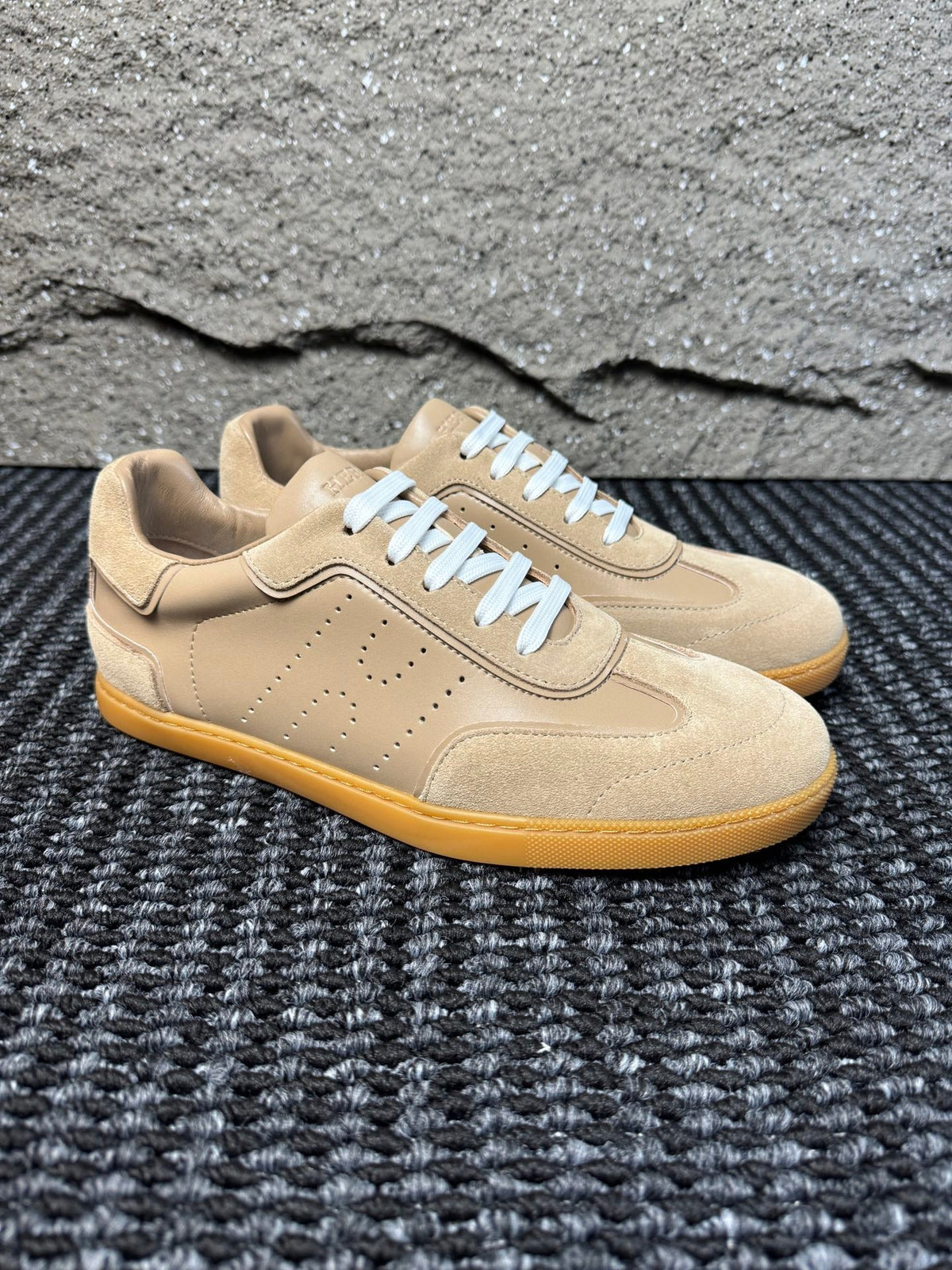 Hermès Laser-Punched H Nappa Calfskin Sneakers