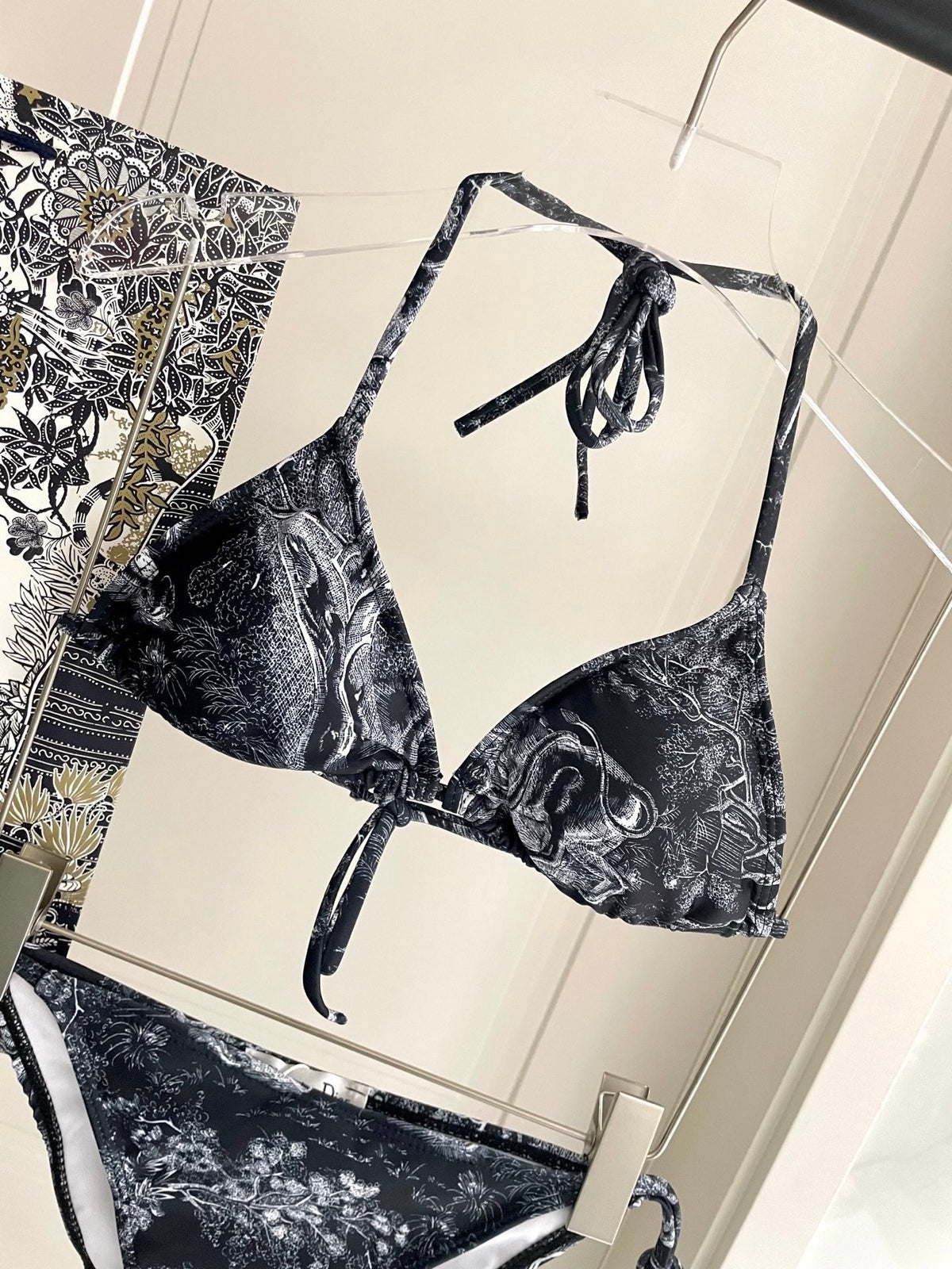 Dior New Collection Animal Print Three-Piece Swimwear Set