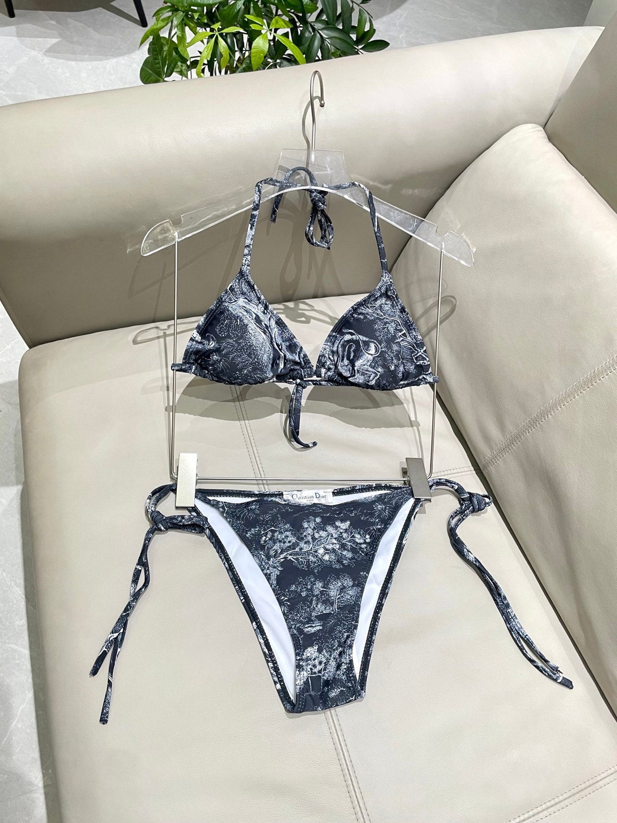 Dior New Collection Animal Print Three-Piece Swimwear Set