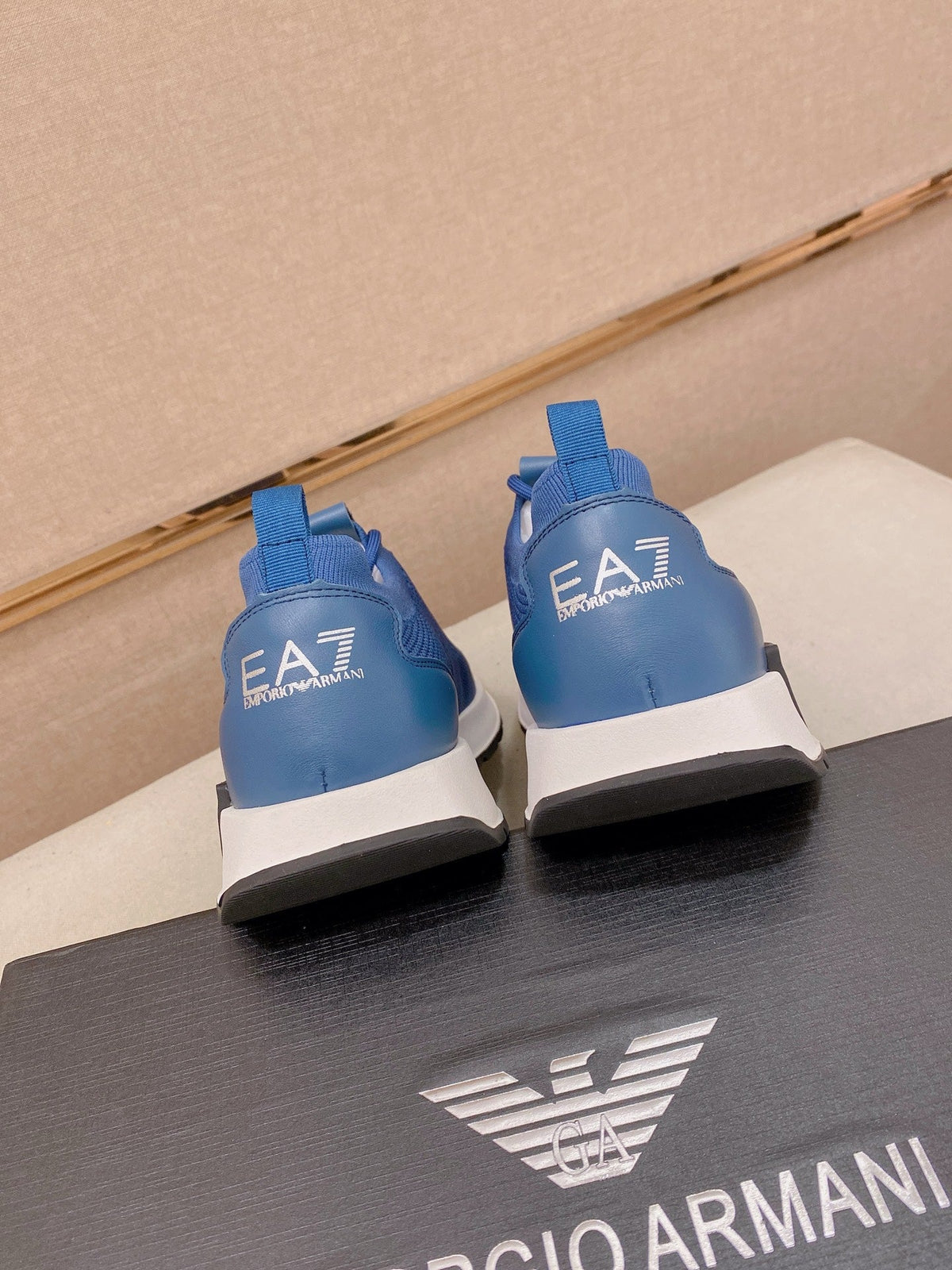 Armani Official Synchronized Knit Sneakers