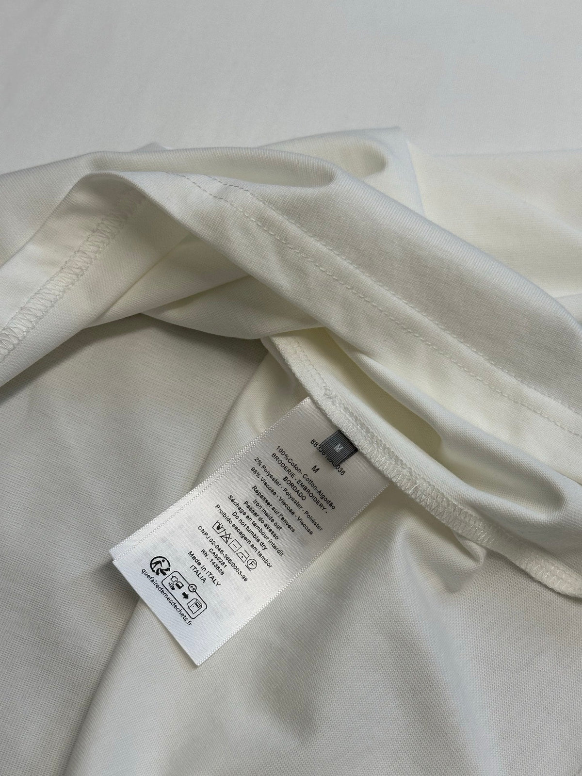 Dior Clover Embroidery Short-Sleeve T-Shirt