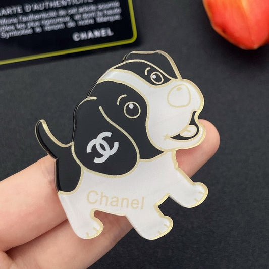 18K Chanel Dog Brooch