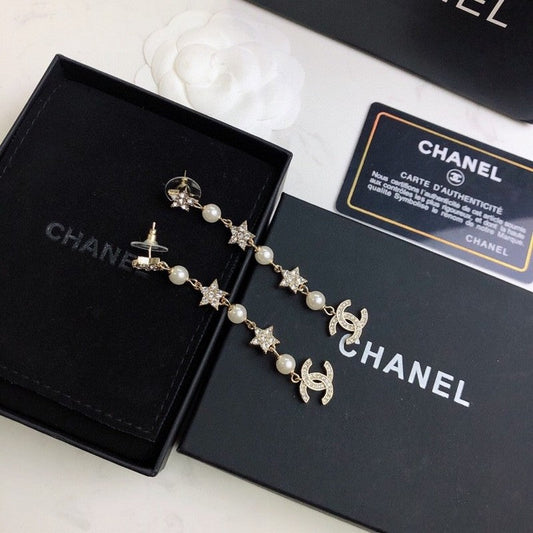 18K Chanel Long Tassel Earrings