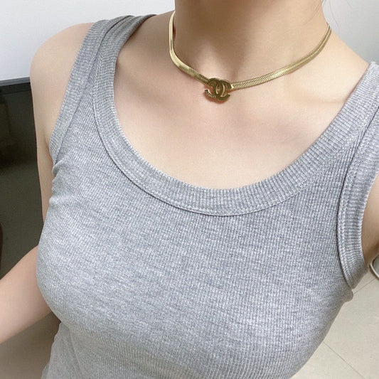 18K Chanel Gold Choker Necklace