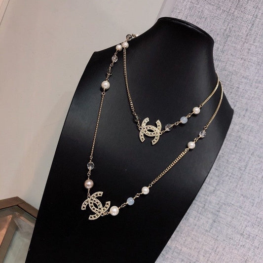 18K Chanel Long Pearl Necklace