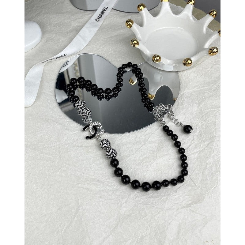 18K Chanel 24C Black Diamond Necklace