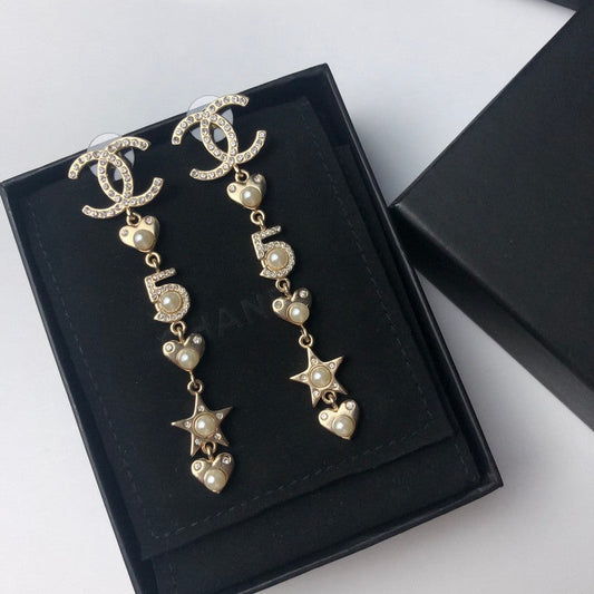 18K Chanel No.5 Long Earrings