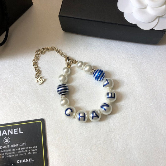 18K Chanel Blue Pearl Bracelet