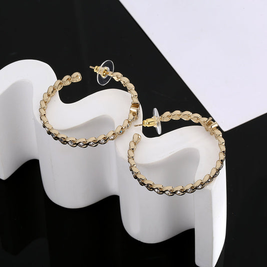 18K Chanel Crystal Earrings