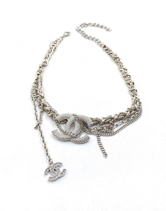 18K Chanel Chain Diamond Necklace