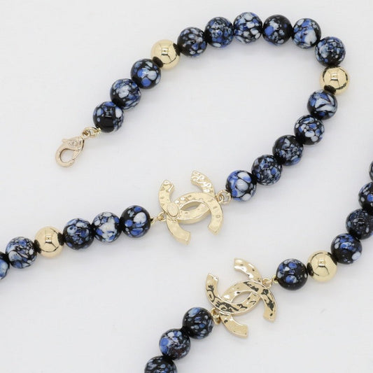 18K Chanel Black Pearl Long Necklace
