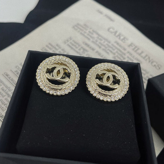18K Chanel Classic Diamond Earrings