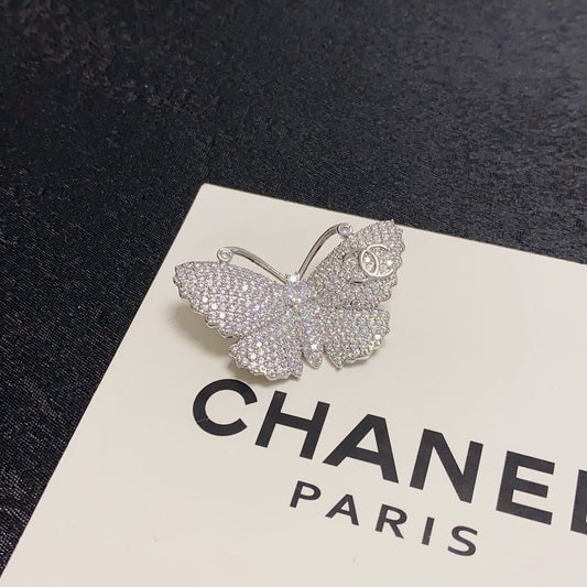 18K Chanel Butterfly Diamonds Brooch