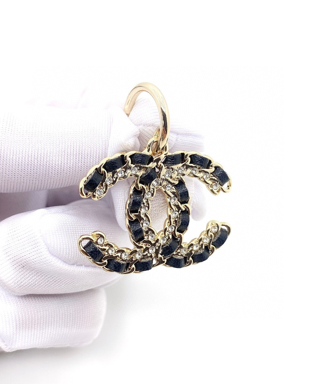 18K Chanel Leather Earrings