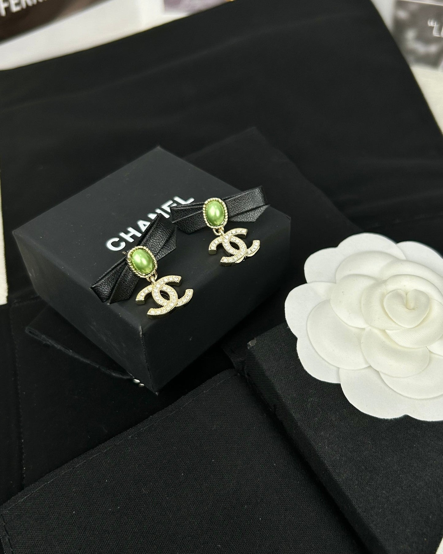 18K Chanel Bow Earrings