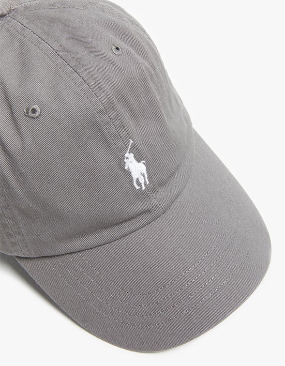 Cotton Chino Baseball Cap - Perfect Grey/White