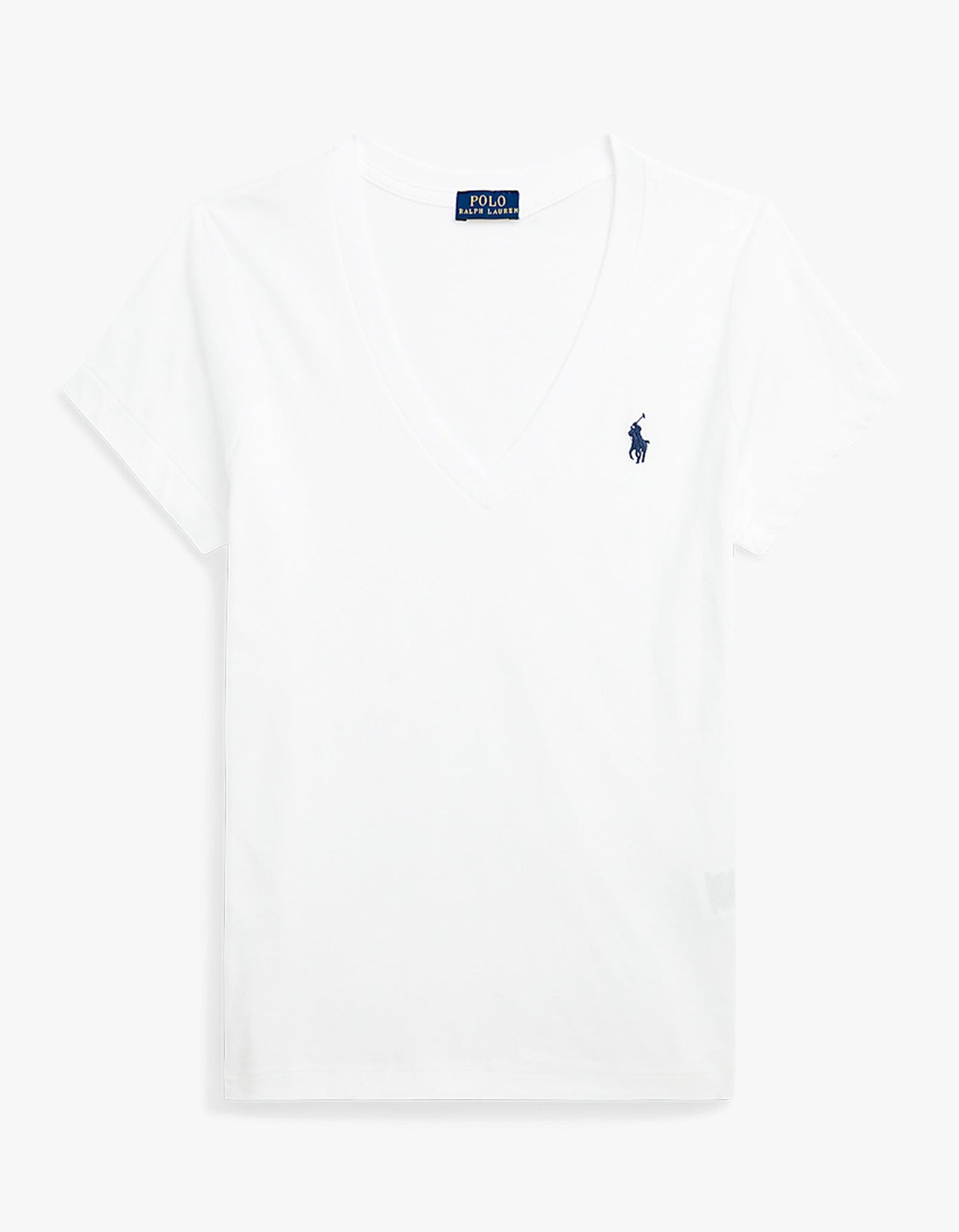 V Neck Short Sleeve T-Shirt - White