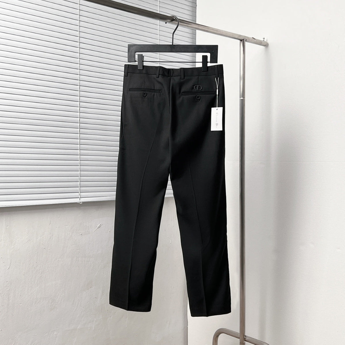 Dior Black Corduroy Peak Lapel Trousers
