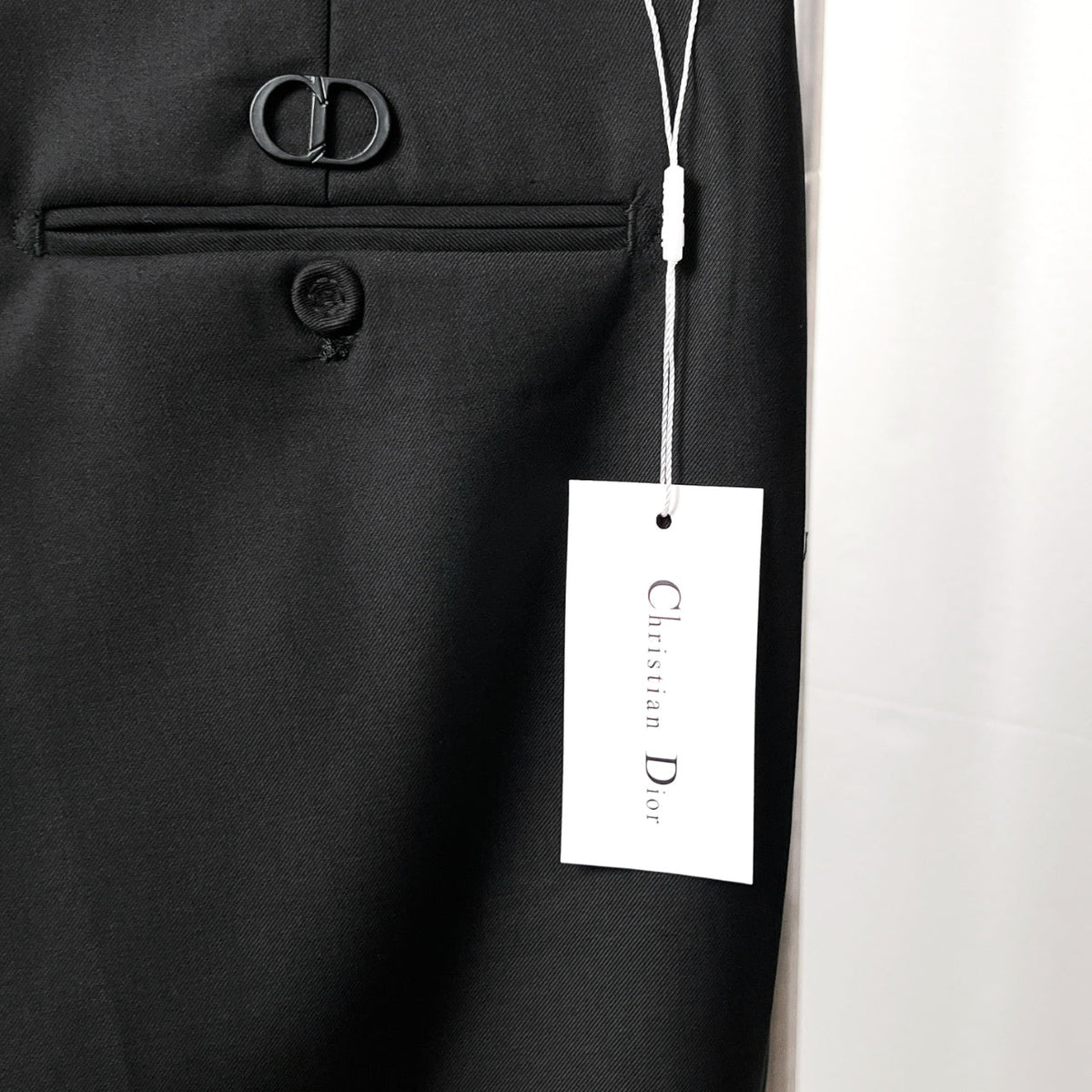 Dior Black Corduroy Peak Lapel Trousers