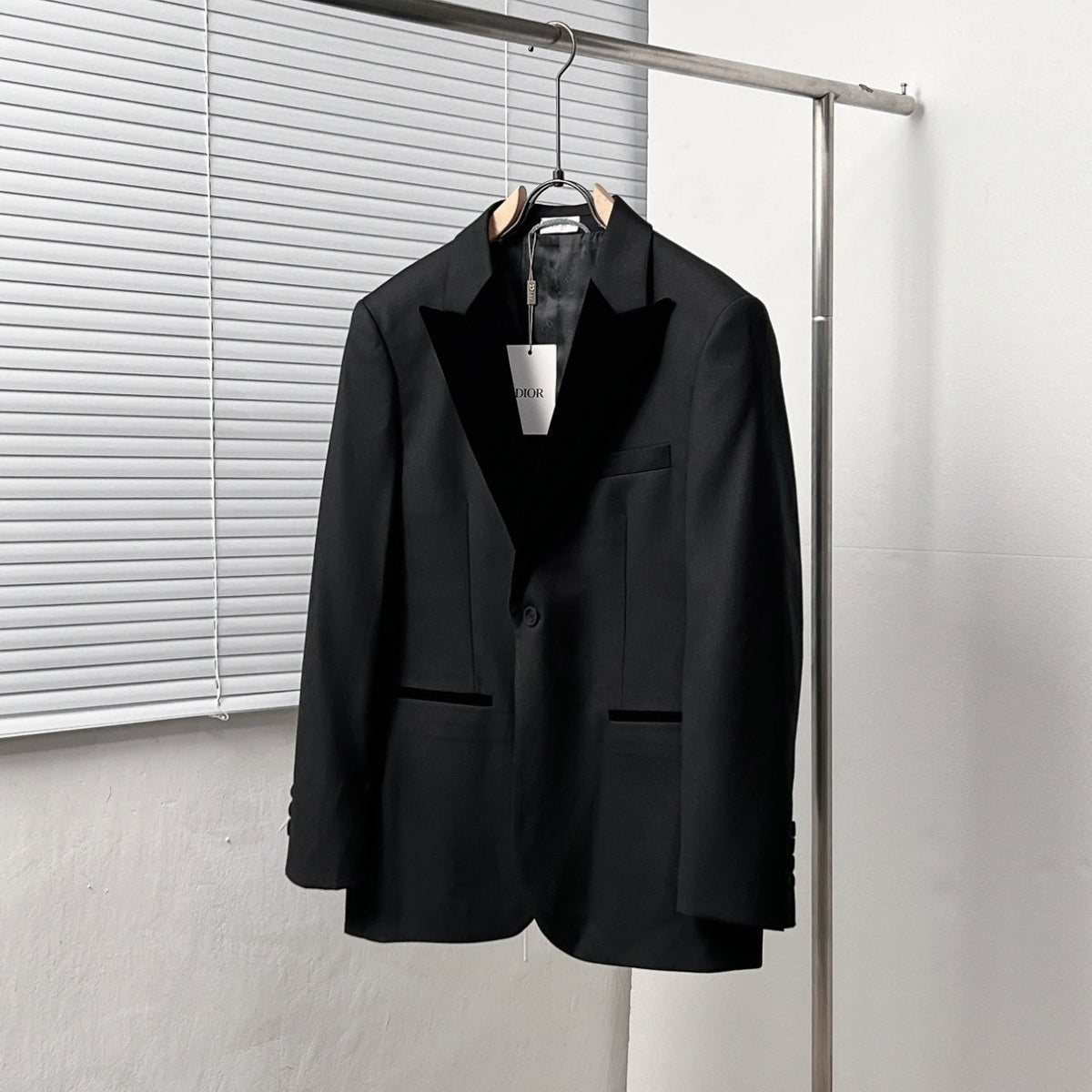Dior Black Corduroy Peak Lapel Blazer