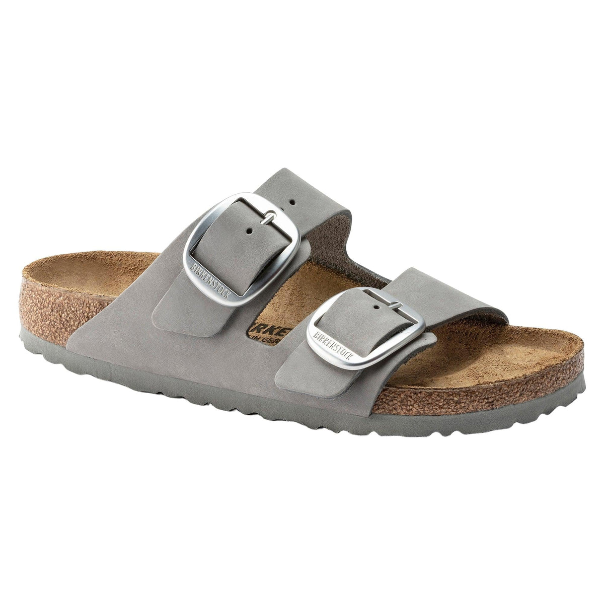 Birkenstock Arizona Big Buckle Nubuck Leather in Dove Gray