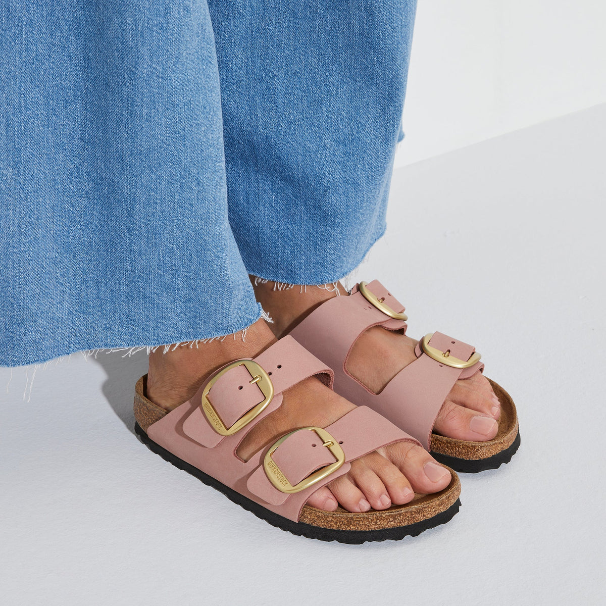 Birkenstock Arizona Big Buckle Nubuck Leather in Old Rose 37EU