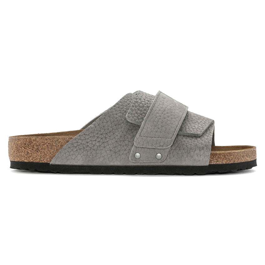 Birkenstock Kyoto Nubuck Leather in Desert Buck Whale Gray