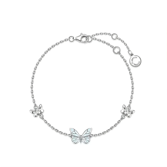 Pulsera Mariposa Iluminada (PLATA 925)