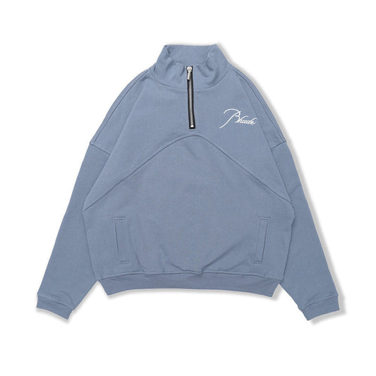 RHUDE embroidered slogan logo sweatshirts