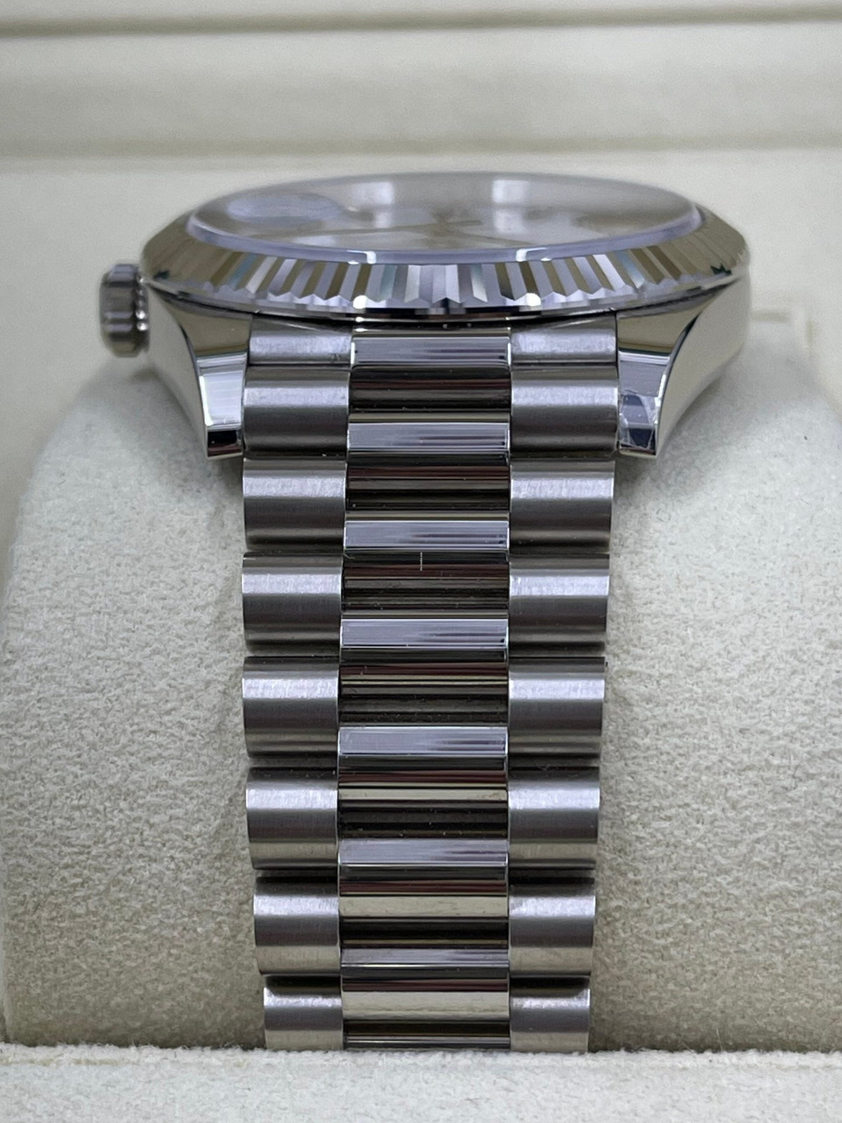 RLX Day-Date 40MM Or Blanc Et Cadran Blanc President Ceinture