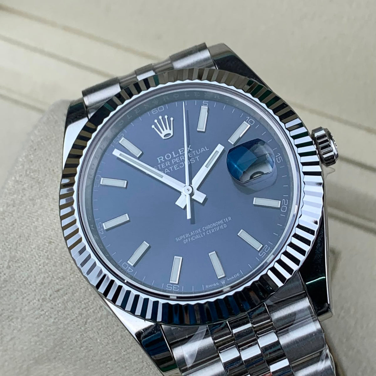Blue & Stainless Steel 41MM Watch