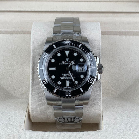 Black & Stainless Steel Sub 41MM Watch