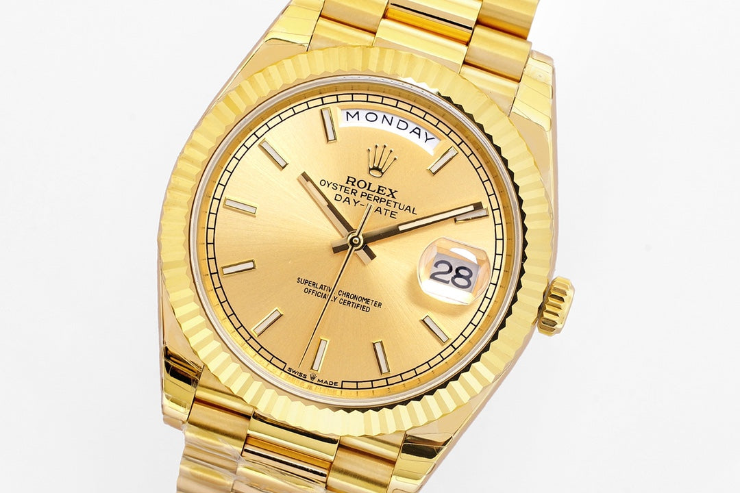 Yellow Gold Stick Dial 40MM Watch