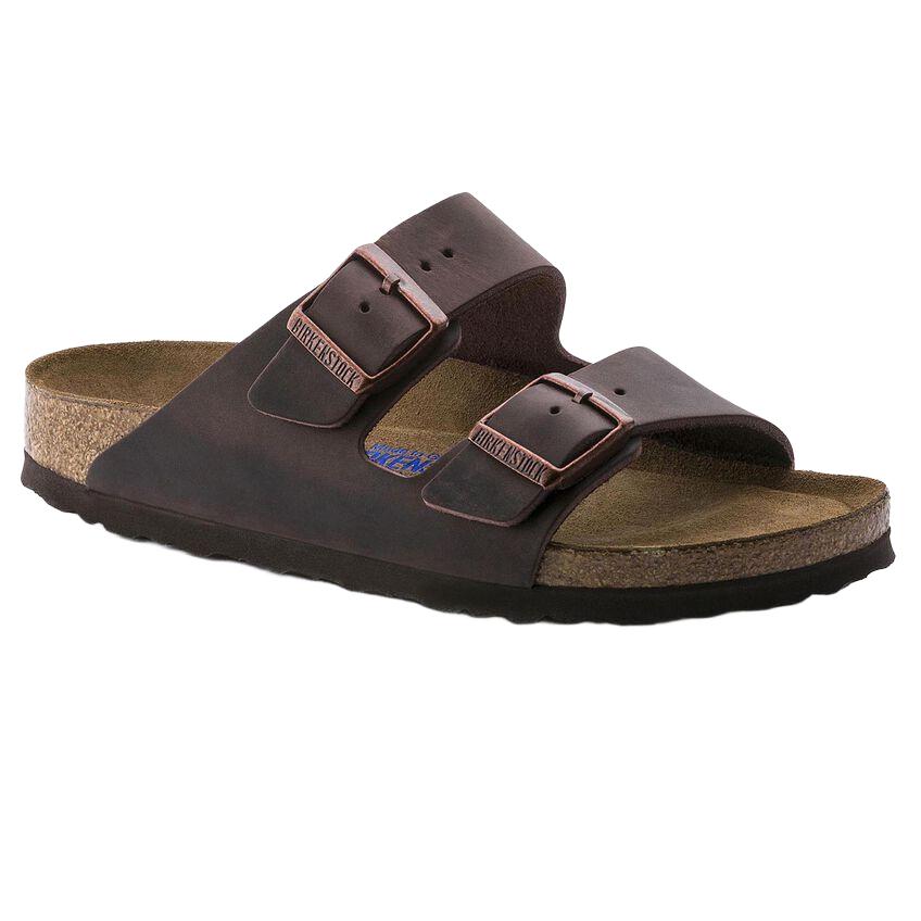 Birkenstock Arizona Oiled Leather Soft Footbed Sandal in Habana