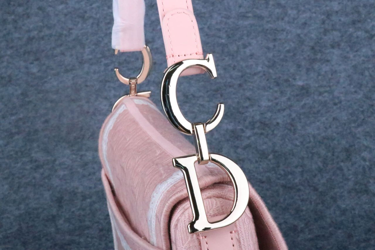 Dior Small Saddle Bag with Strap Latte