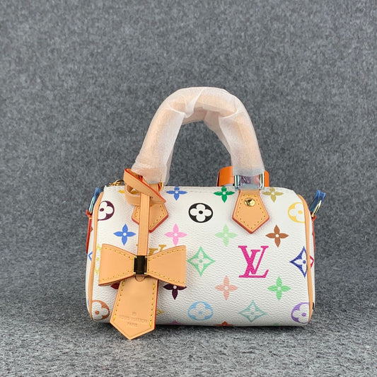 LV x Takashi Murakami Nano Speedy White Multicolored