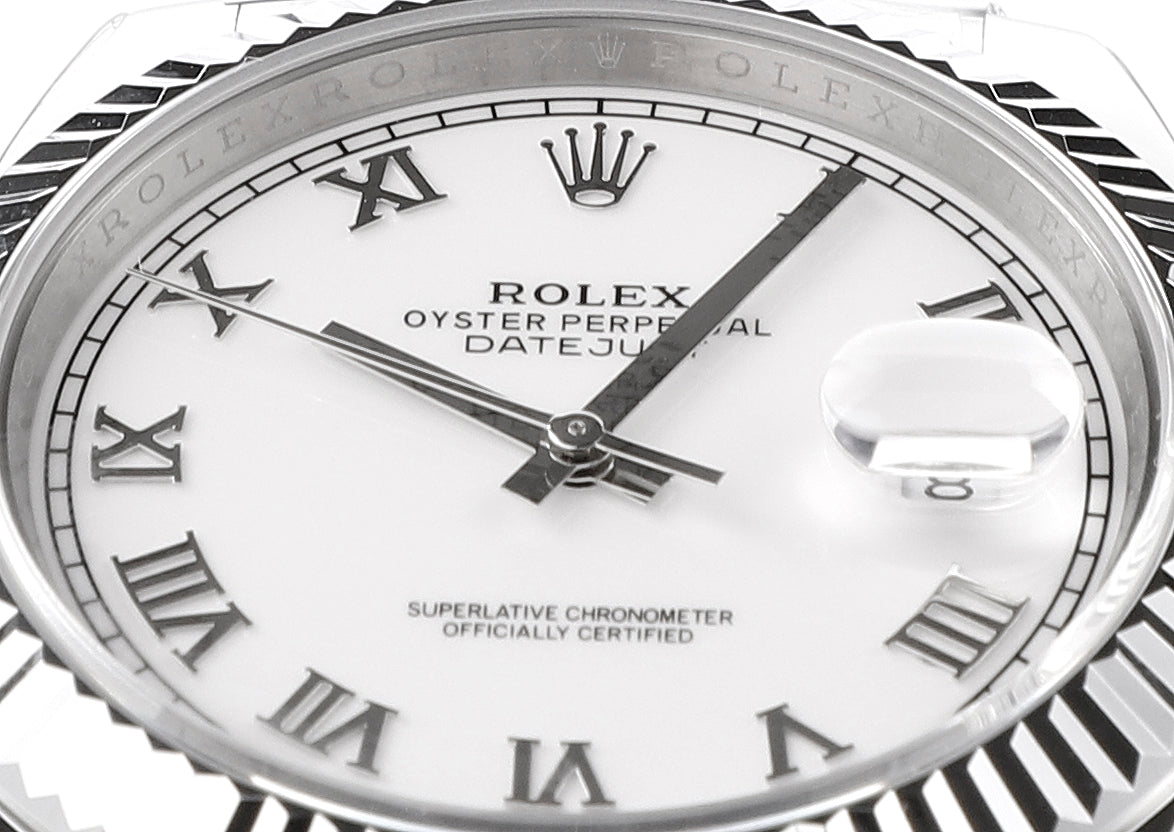 Steel & White 41MM Watch