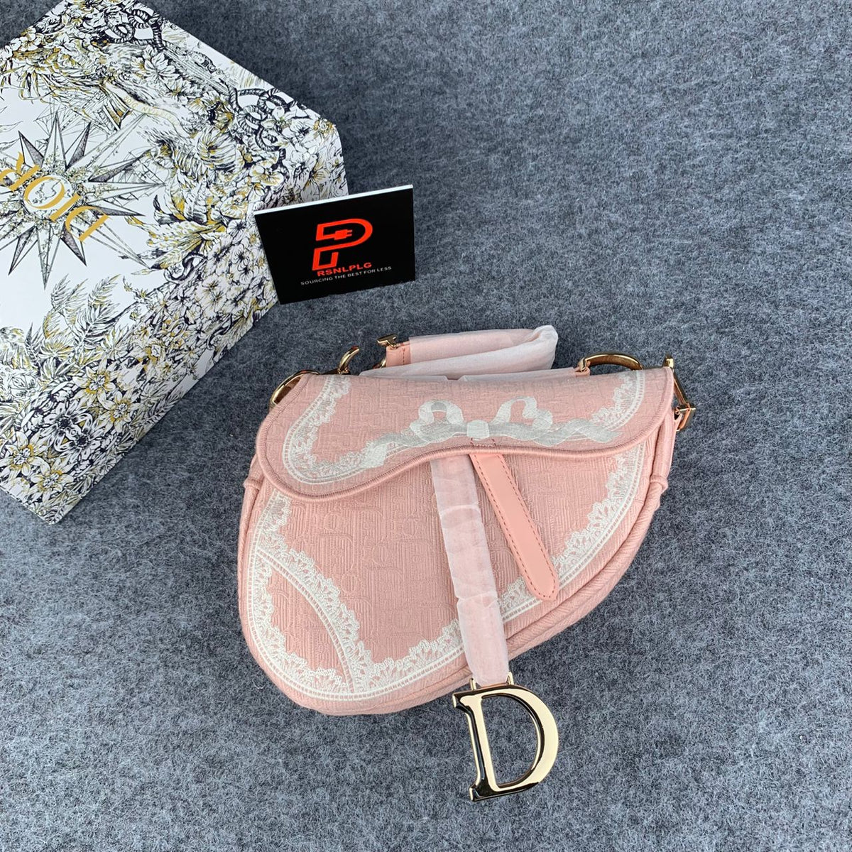 Dior Small Saddle Bag with Strap Latte
