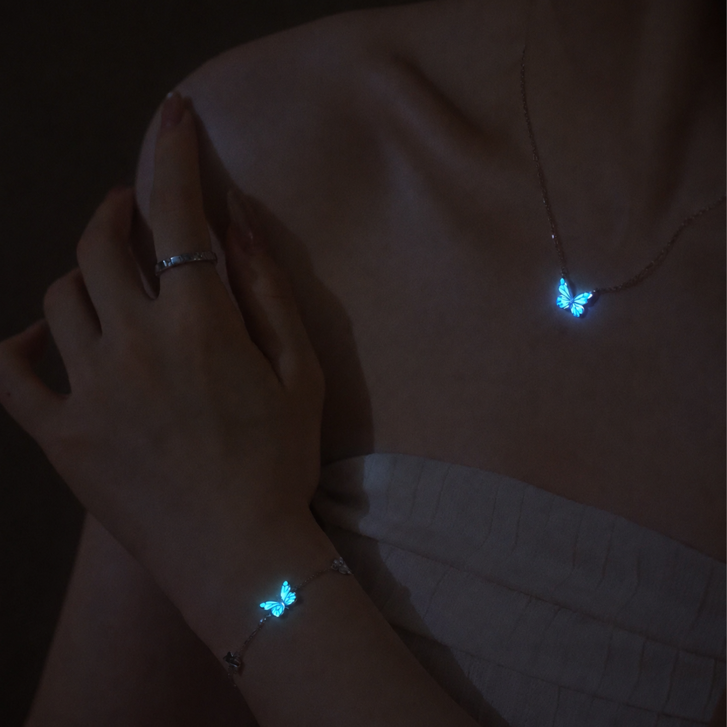 Pulsera Mariposa Iluminada (PLATA 925)