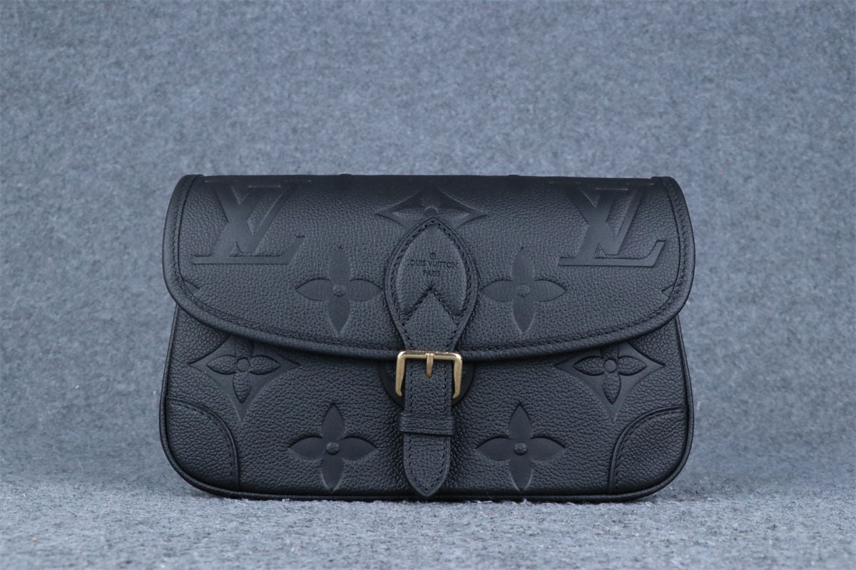LV Diane 'Black Monogram Embossed Empreinte Cowhide Leather'