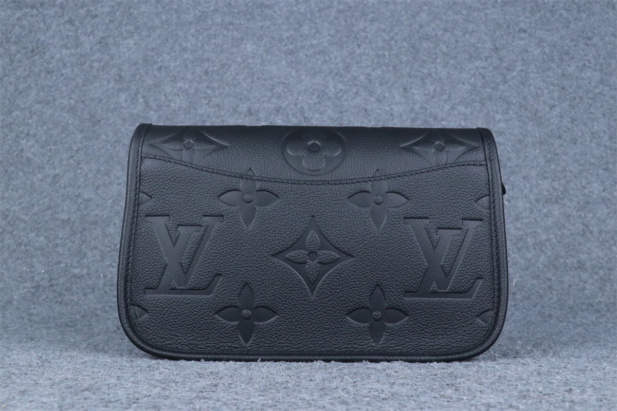 LV Diane 'Black Monogram Embossed Empreinte Cowhide Leather'