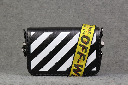 Off-White Diag Flap Crossbody Bag 'Black/White'.