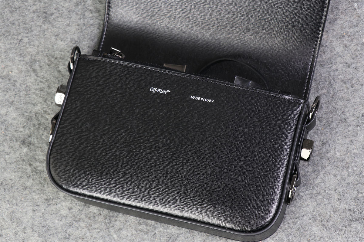 Off-White Diag Flap Crossbody Bag 'Black/White'.