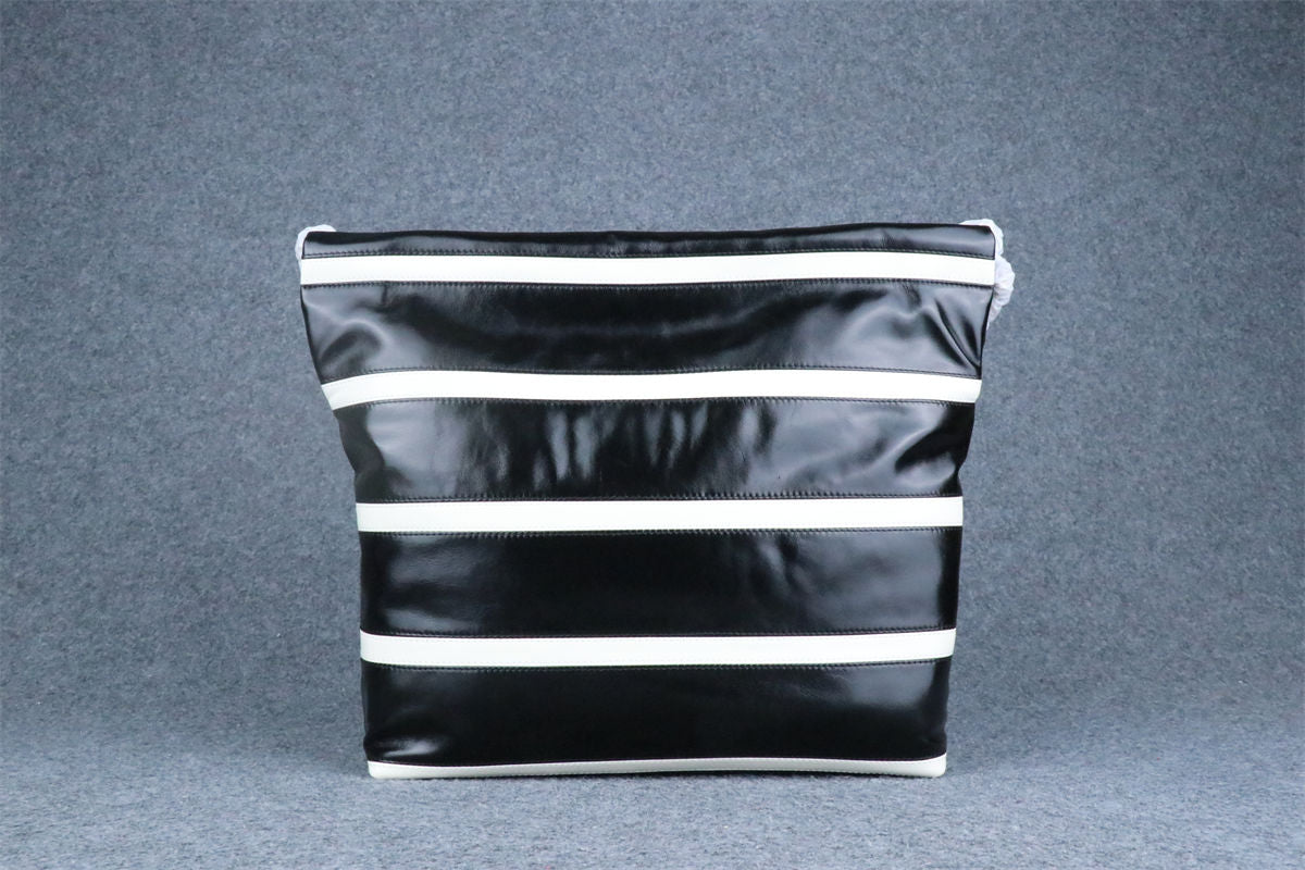 Chanel Striped 22 Hobo Bag 'Black White'
