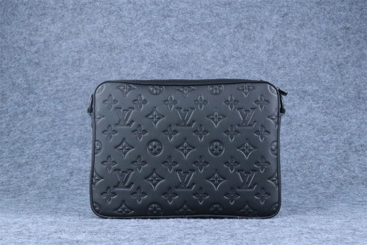LV Trio Messenger 'Black Monogram Shadow Calfskin Leather'