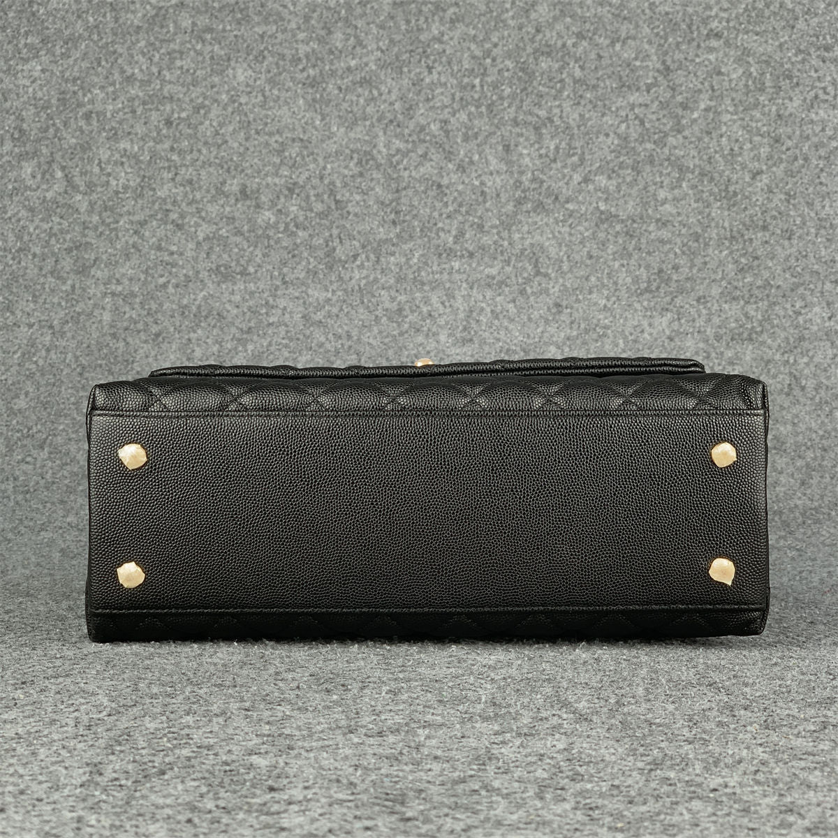 Chanel Caviar Lizard Quilted Small Coco Handle Flap